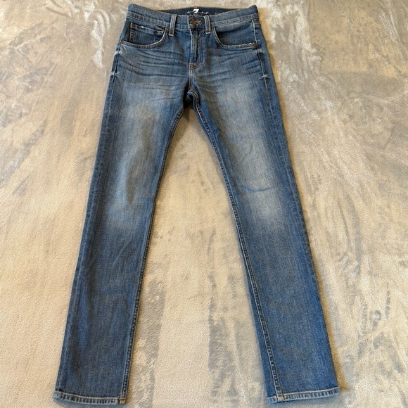 7 For All Mankind Paxtyn Straight Leg Denim Jeans Wmn’s Sz 28 - Picture 1 of 9